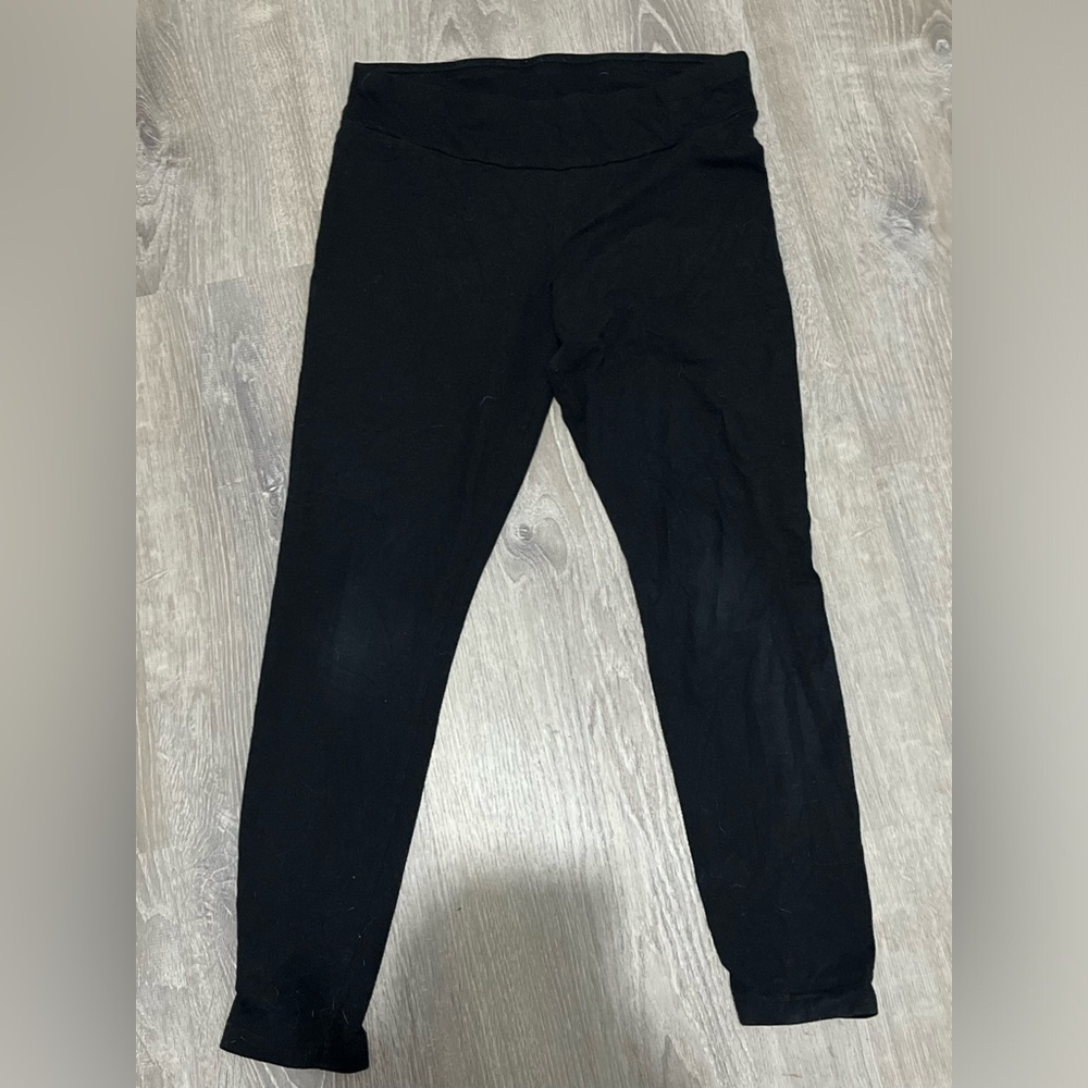 Time and Tru, Large (12-14) Cotton Leggings, Black